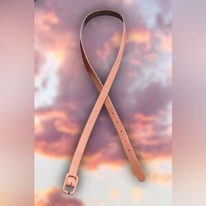 J. Crew Salmon Pink Leather Belt Sz L